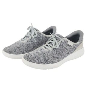 Kizik Lima Gray White Knit Hands Free Slip On Sneakers Womens 8 Mens 6.5 K1FC